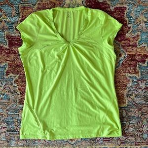 Athleta short-sleeve top. Neon Green. Size 2X